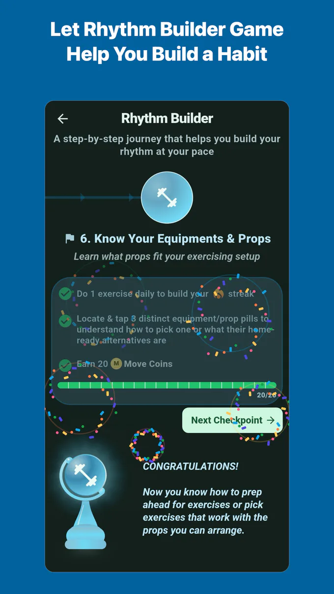 Today page introducing the Rhythm Builder journey