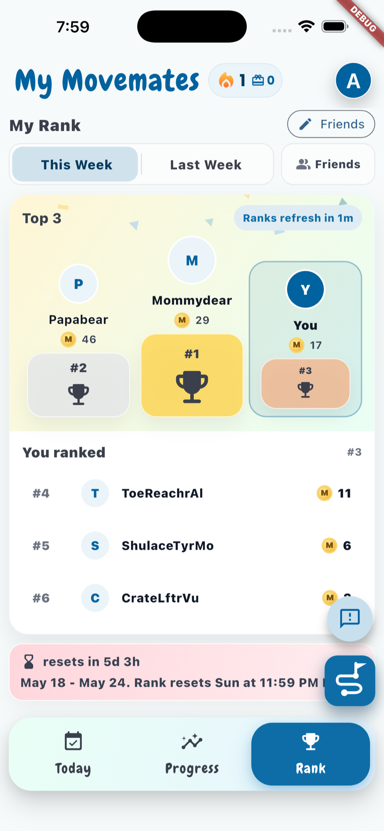 Rank preview